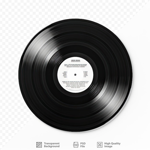 PSD a black vinyl record with a label that says 