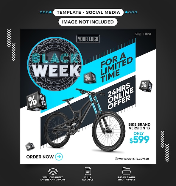 Black week bike social media feed op tijdelijke aanbieding