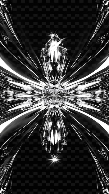 PSD a black and white abstract fractal image with a black and white background