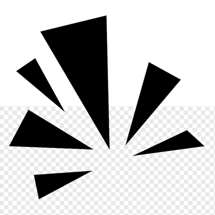 PSD black and white arrow cartoon element transparent triangle arrow illustration element comic