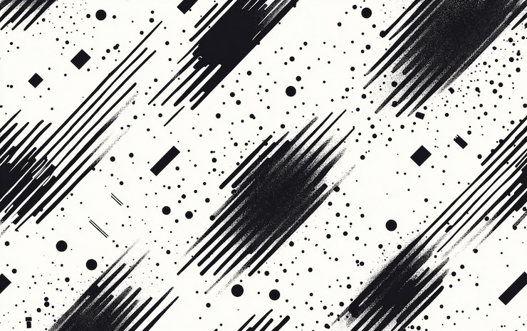 PSD a black and white background with black and white spots and dots