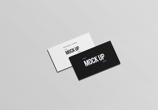 black and white business card mockup