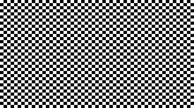 PSD black and white checkered pattern isolated on transparent background