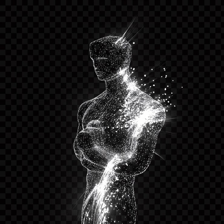 PSD black and white flash illuminated photograph on transparent background