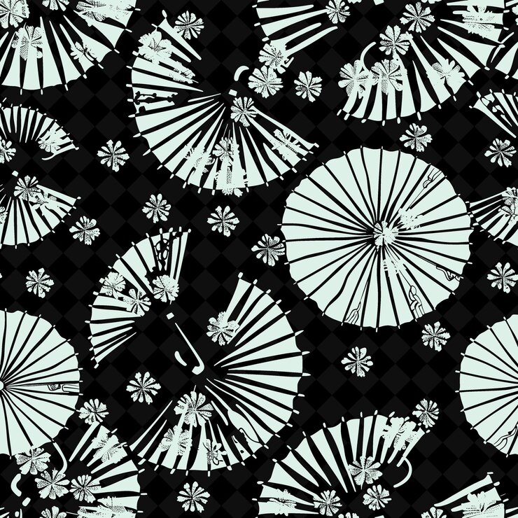 PSD black and white floral pattern with the word dandelion on it