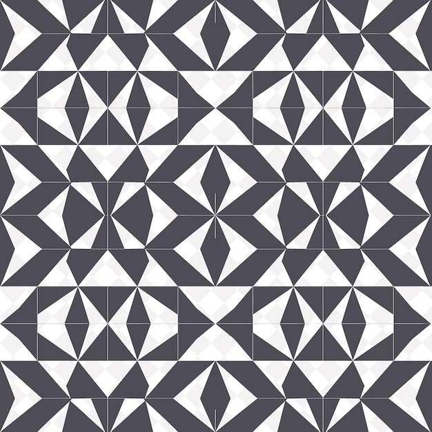 PSD a black and white geometric pattern with a tree and leaves