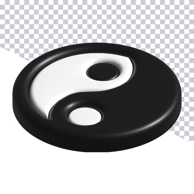 Un'immagine in bianco e nero di un simbolo yin yang.