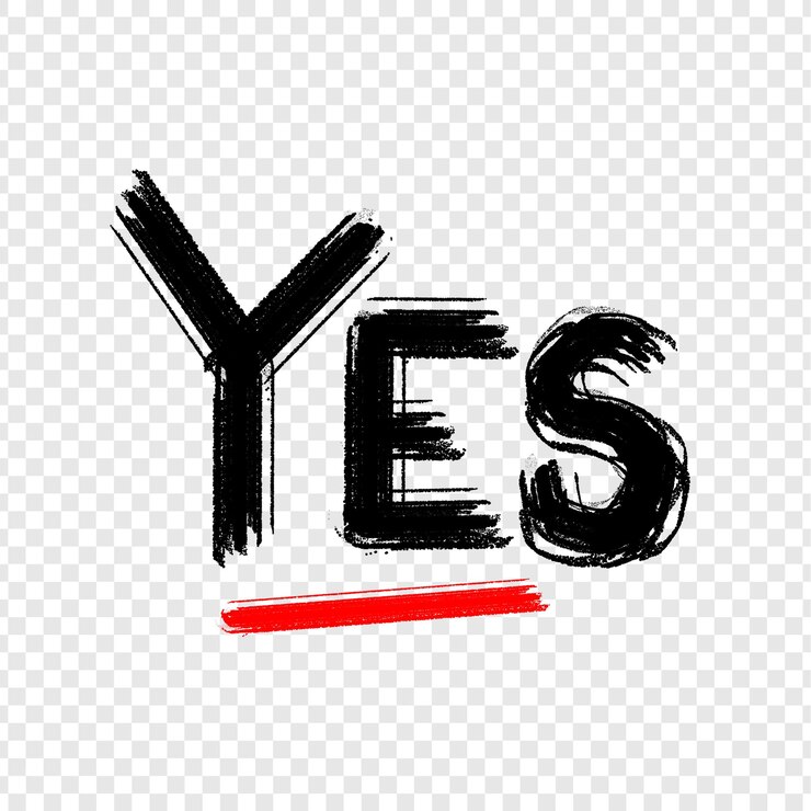 PSD a black and white logo with the word yes it is written in black