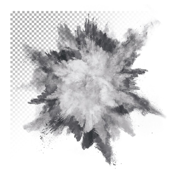 PSD a black and white paint splatter with a splash of paint.