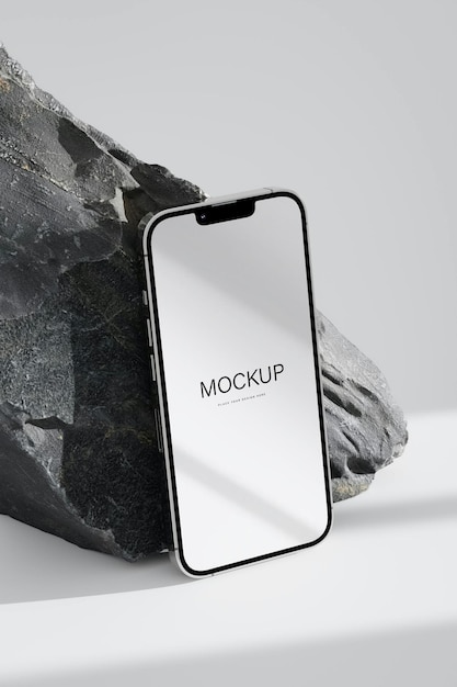 a black and white phone with the word schep on the back