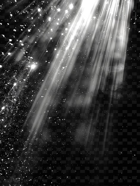 PSD a black and white photo of a light and stars