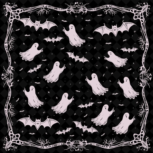 PSD a black and white photo of a wall with a white and black background with bats and birds