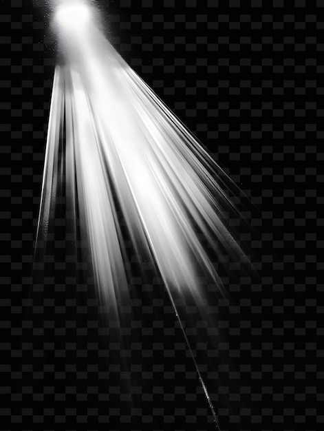 A black and white photo of a white line on a black background