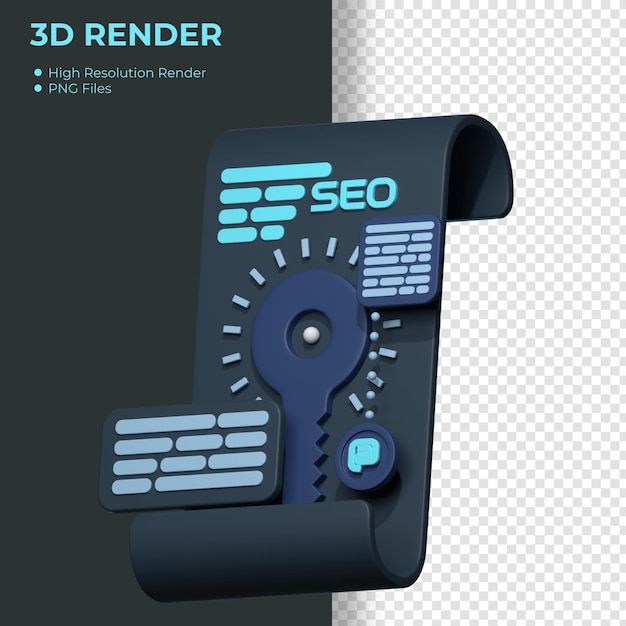 PSD un poster in bianco e nero che dice il rendering 3d.