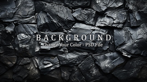 PSD black and white rock background