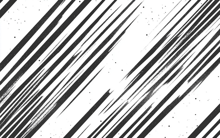 PSD black and white seamless pattern with diagonal lines vector illustration on a simple background