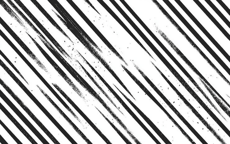 PSD black and white seamless pattern with diagonal lines vector illustration on a simple background