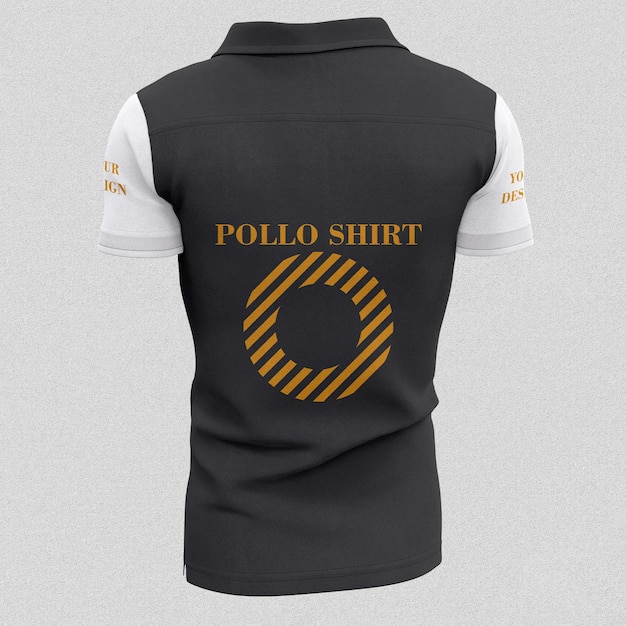 PSD black and white shirt template