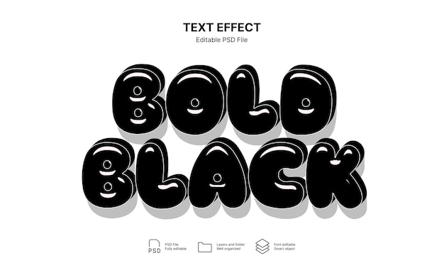 PSD black and white text effect