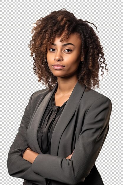 PSD black woman actuary psd transparent white isolated background