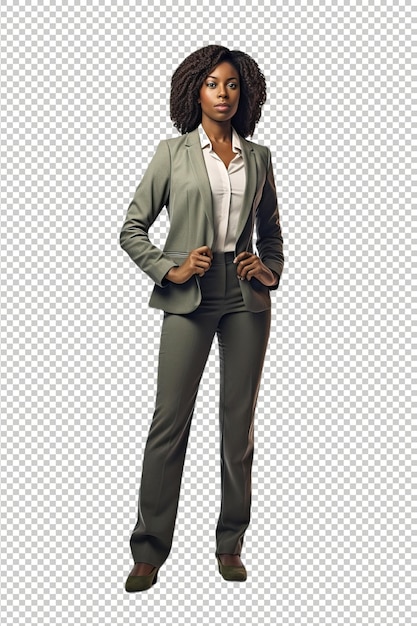 PSD black woman actuary psd transparent white isolated background