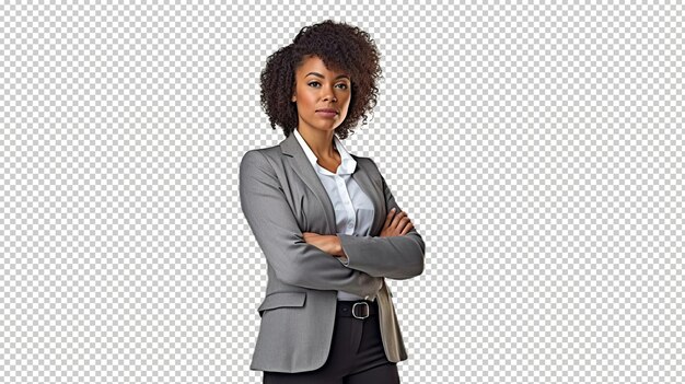 PSD black woman economist psd transparent white isolated background