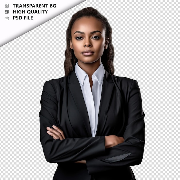 PSD black woman lawyer on white background white isolated bac