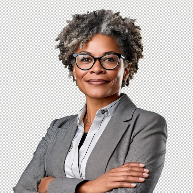 PSD black woman political scientist psd transparent white iso