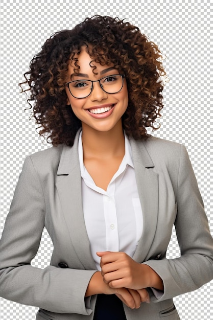 Black woman real estate agent psd transparent white isol