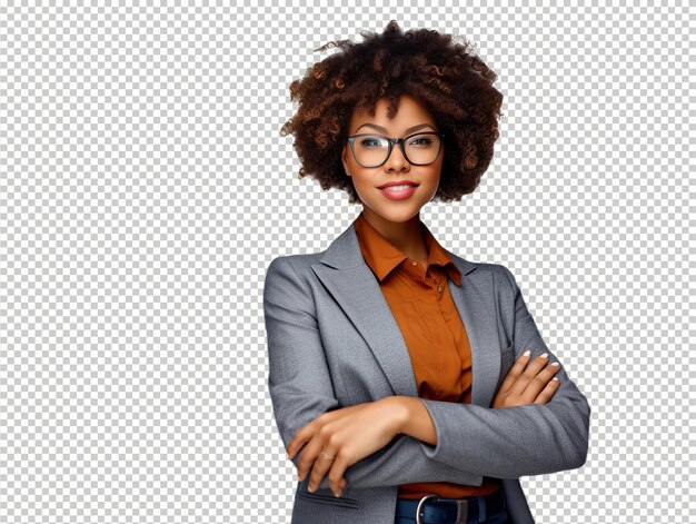 PSD black woman real estate agent psd transparent white isol