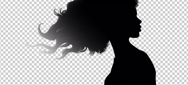 PSD black woman silhouette black awareness