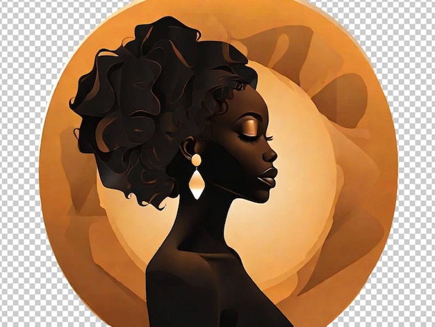 PSD black woman silhouette black awareness