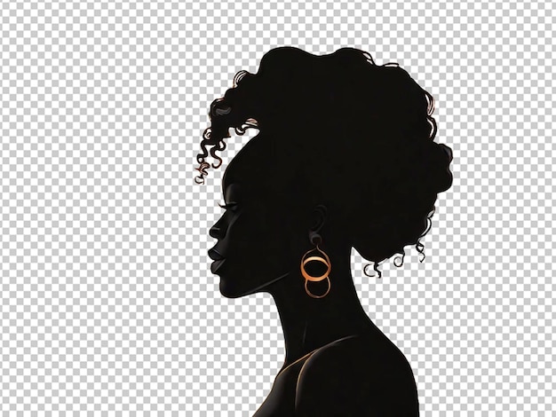 PSD donna nera silhouette nera consapevolezza