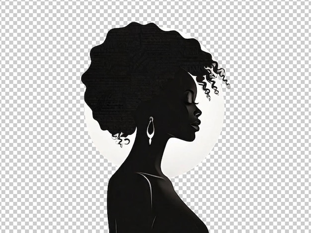 PSD black woman silhouette black awareness