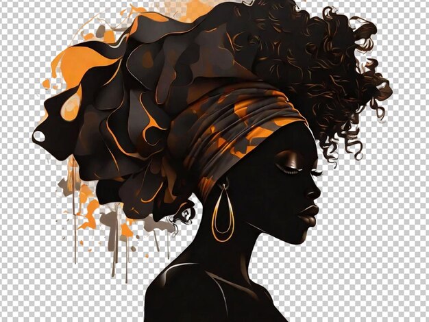 PSD black woman silhouette black awareness