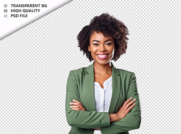 Black woman teacher on white background white isolated ba