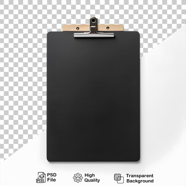 PSD black wooden clipboard isolated on transparent background include png file