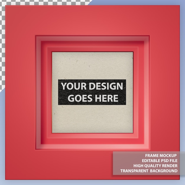 Black wooden frame for mockup