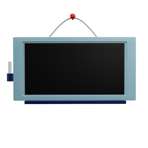 PSD blackboard 3d illustration with transparent background