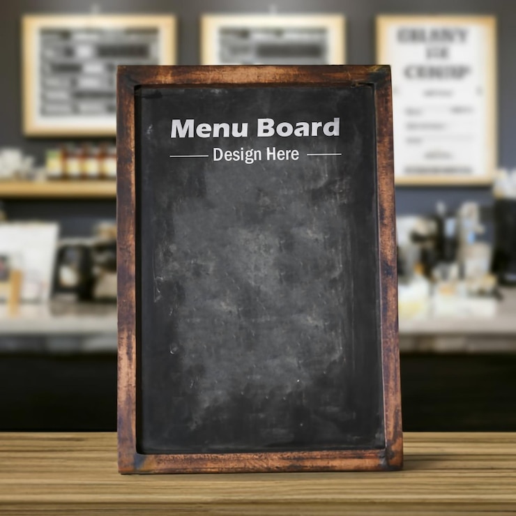 PSD a blackboard for menu