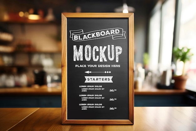 PSD blackboard mock-up in de winkel