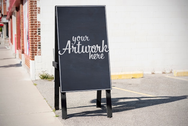 Blackboard op straatmodel