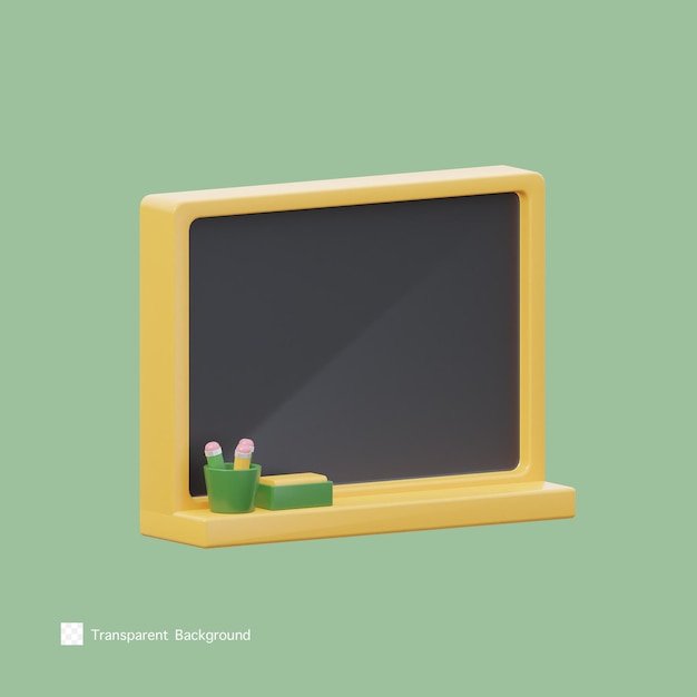 Blackboard pictogram 3D-rendering illustratie