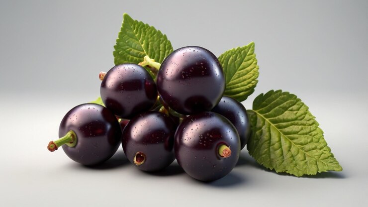 PSD blackcurrant with transparent background