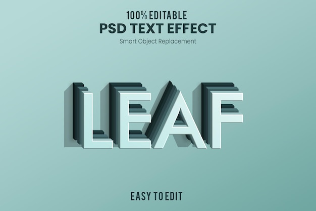 PSD blad3d teksteffect