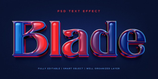 PSD blade 3d-stijl teksteffect