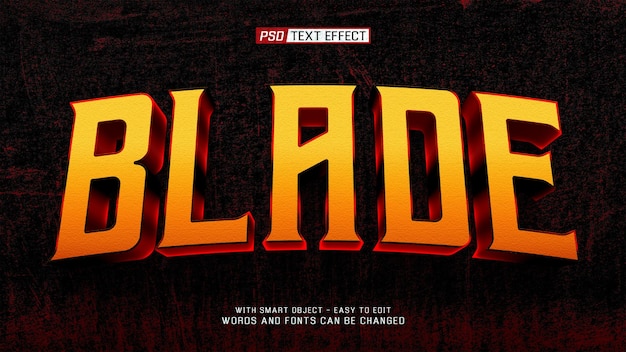 Blade 3D Text Effect