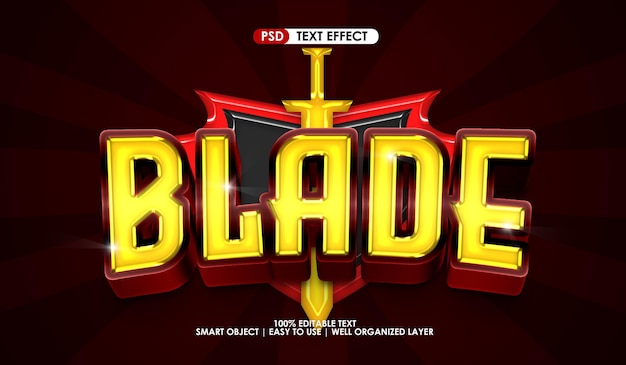 Blade esport game title premium text style effect