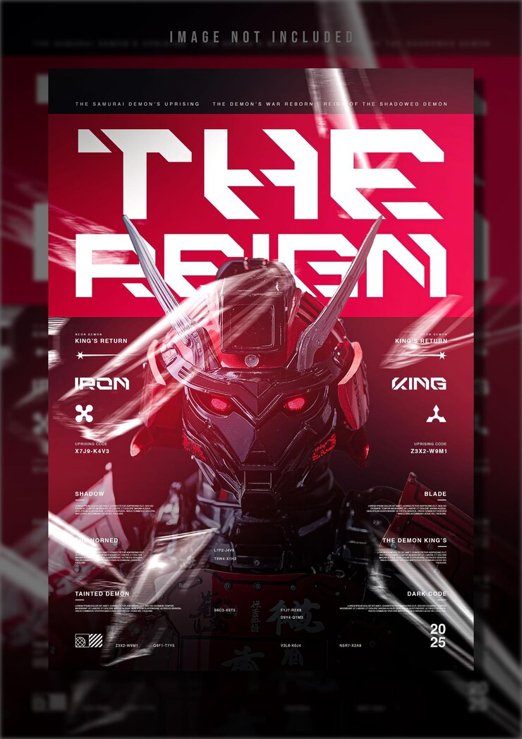 Blade of the Neon Samurai Flyer Projekt plakatów