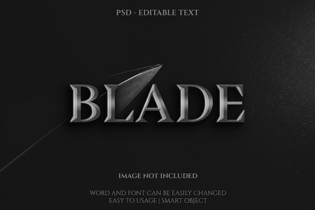 Blade teksteffect sjabloon